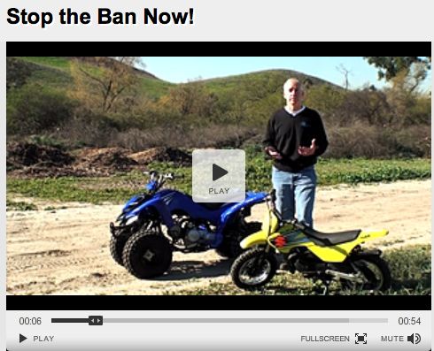 The Final Push to Stop the Ban on Youth Motorcycles and ATVs Begins this Week